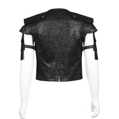 Y-632 Cool Military Leather Short Punk Jacket?-??Punk Rave Clothing