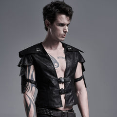 Y-632 Cool Military Leather Short Punk Jacket?-??Punk Rave Clothing