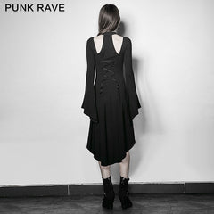 PQ-184 Dark Witch Sexy Irregular Hem Long Sleeve Gothic Dresses?-??Punk Rave Clothing