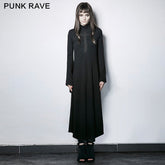 PQ-183 Dark Cross Hollow-out Trumpet Sleeves Slim High Collar Gothic Dresses?-??Punk Rave Clothing