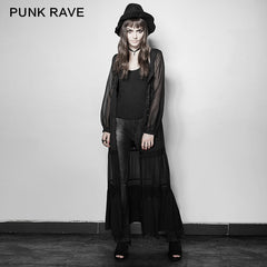 PY-192 Vintage Style Sheer Sleeves Long Lace Flowing Gothic Coat?-??Punk Rave Clothing