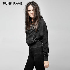 PY-208 Bat Shape Do Old Adult Winter Cotton Punk Jacket?-??Punk Rave Clothing