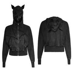 PY-208 Bat Shape Do Old Adult Winter Cotton Punk Jacket?-??Punk Rave Clothing