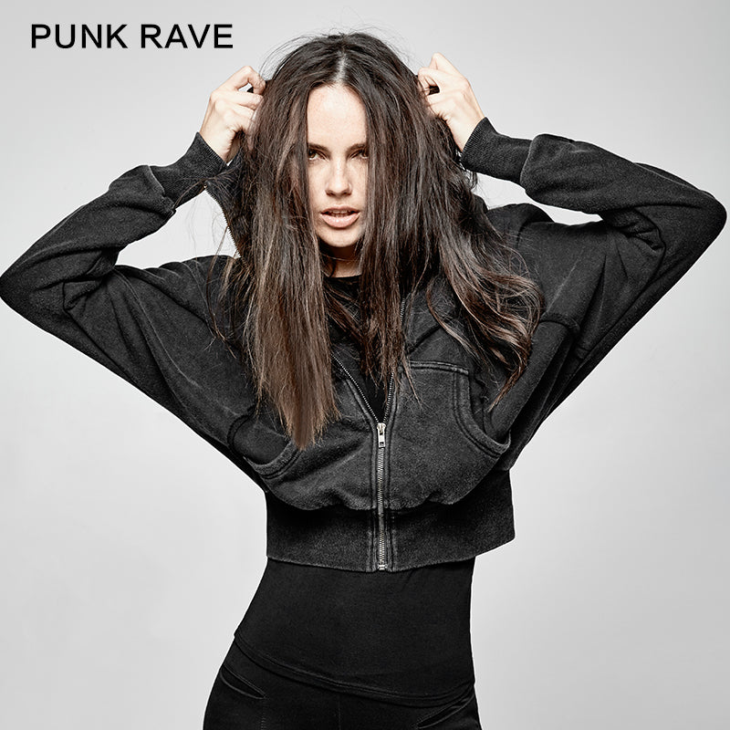 PY-208 Bat Shape Do Old Adult Winter Cotton Punk Jacket?-??Punk Rave Clothing