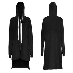PY-216 Dark Skinny Hoodie Punk Coat With The Short Front And Long Back?-??Punk Rave Clothing