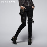 K-207 For Women Spring Steampunk Elastic Tight Cotton Punk Pants?-??Punk Rave Clothing