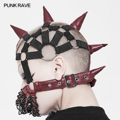 S-201 Punk Dark Evil Demon Hood With Drawstring Mask Personality Accessories?-??Punk Rave Clothing