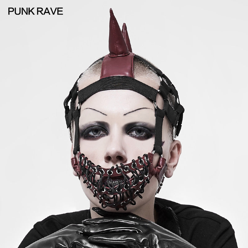 S-201 Punk Dark Evil Demon Hood With Drawstring Mask Personality Accessories?-??Punk Rave Clothing