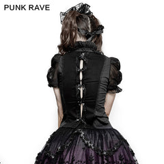 LY-062 Sexy Puff Sleeves Lace Collar Tunic Lolita Gothic Shirt?-??Punk Rave Clothing
