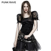 LT-008 Lolita Style Puff Sleeve Shoulder Pads Mesh Gothic T-shirts?-??Punk Rave Clothing