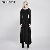 PQ-178 Series Dark Minimal Spell Leather Long Sleeves Punk Dress?-??Punk Rave Clothing