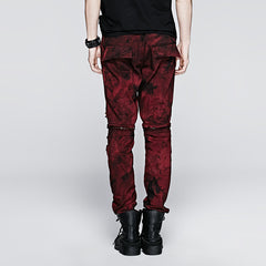 K-214 For Men Detachable Rivet Red Two Wear Night Club Punk Pants?-??Punk Rave Clothing