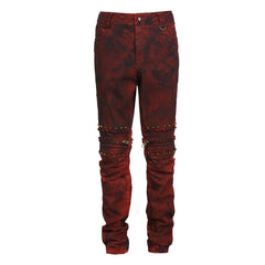 K-214 For Men Detachable Rivet Red Two Wear Night Club Punk Pants?-??Punk Rave Clothing
