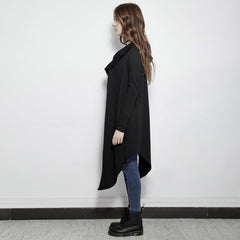 Y-615 The Darkness Fleece Gothic Jackets With Irregular Bottom Hem?-??Punk Rave Clothing