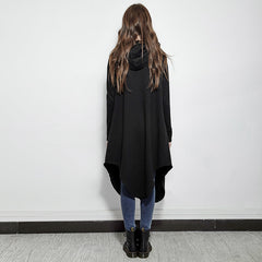 Y-615 The Darkness Fleece Gothic Jackets With Irregular Bottom Hem?-??Punk Rave Clothing