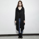 Y-615 The Darkness Fleece Gothic Jackets With Irregular Bottom Hem?-??Punk Rave Clothing