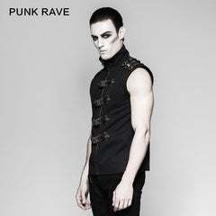 Y-741 Armour Commandant Mens Punk Vest With Unique Decoration?-??Punk Rave Clothing
