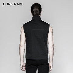 Y-741 Armour Commandant Mens Punk Vest With Unique Decoration?-??Punk Rave Clothing