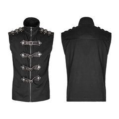 Y-741 Armour Commandant Mens Punk Vest With Unique Decoration?-??Punk Rave Clothing