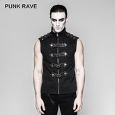 Y-741 Armour Commandant Mens Punk Vest With Unique Decoration?-??Punk Rave Clothing