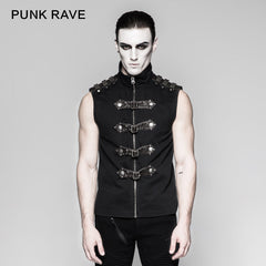 Y-741 Armour Commandant Mens Punk Vest With Unique Decoration?-??Punk Rave Clothing