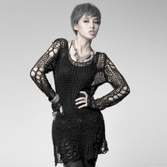 PM-004 Fashion Broken Pullover Striped Punk Sweaters?-??Punk Rave Clothing