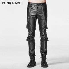 K-219 For Men New Style Elastic Punk Pants?-??Punk Rave Clothing