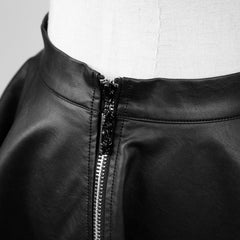 PQ-025 Fashion black Leather Punk Skirt?-??Punk Rave Clothing