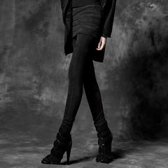 PK-024 One Piece Tight Punk Pants With A Mini-skirt?-??Punk Rave Clothing
