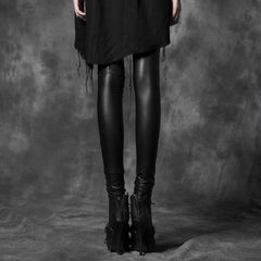 PK-025 black Tight Gothic Pants With Zips At Front?-??Punk Rave Clothing
