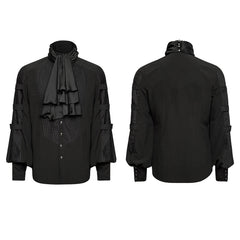 Y-752 Big Balloon Sleeves Ruffle Gothic Shirt With Removable Tie-scarf?-??Punk Rave Clothing