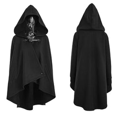 PY-163 black Personality Irregular Cloak Style Long Punk Jacket?-??Punk Rave Clothing