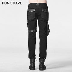 K-223 Stock Items black Punk Pants For Men?-??Punk Rave Clothing