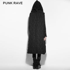 PM-039 black Mechanism Of Pattern Loose Sleeveless Hooded Punk Sweaters?-??Punk Rave Clothing