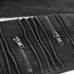 PK-069 black Denim Vintage Skinny Female Punk Jeans?-??Punk Rave Clothing