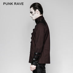 Y-753 Military Stand-up Collar Gothic Coat With Delicate Loops?-??Punk Rave Clothing