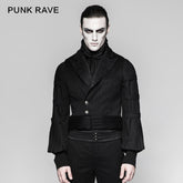 Y-743 Latest Festival Velvet black Mens Striped Punk Vest?-??Punk Rave Clothing