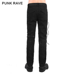 K-225 New Design Pure Cotton black Punk Pants For Men?-??Punk Rave Clothing