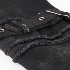 K-225 New Design Pure Cotton black Punk Pants For Men?-??Punk Rave Clothing
