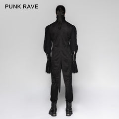 Y-739 Lace Puff Sleeves Brocade Swallow-tailed Men Gothic Shirt?-??Punk Rave Clothing