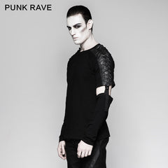 T-460 European Style Detachable Sleeves Cotton Punk T-shirts?-??Punk Rave Clothing