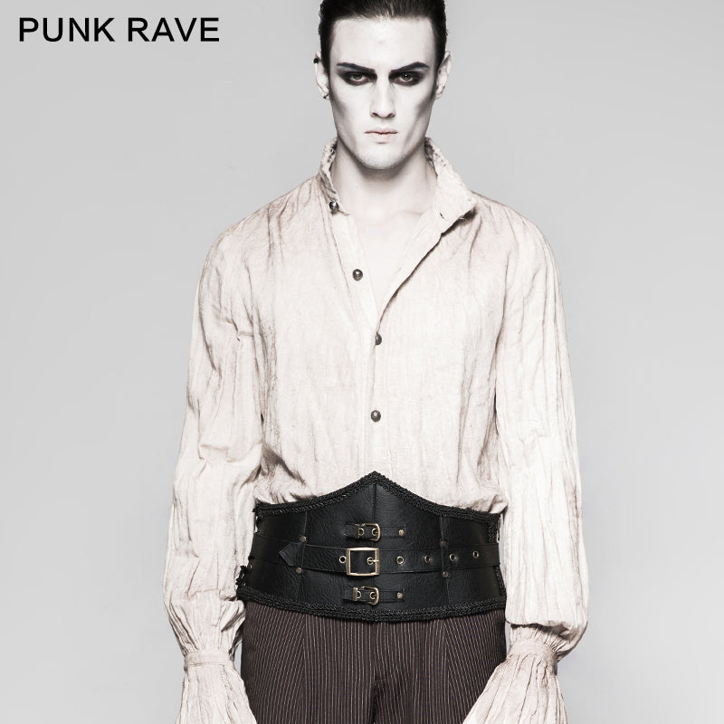 S-209 Punk Accessories Men Triangle Metallic Buckles Leather Belts?-??Punk Rave Clothing