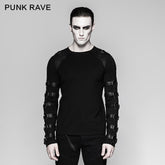 T-457 Iron Man Heavy Metal Long Sleeve Cotton Gothic T-shirts?-??Punk Rave Clothing