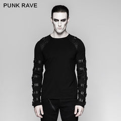 T-457 Iron Man Heavy Metal Long Sleeve Cotton Gothic T-shirts?-??Punk Rave Clothing