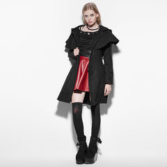 PY-160 Lolita Style black Skinny Zipper Women Gothic Coat With Hooded?-??Punk Rave Clothing