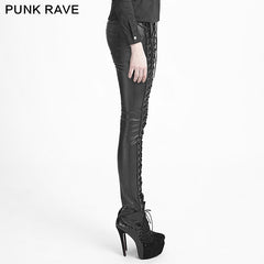 K-229 Latest Fashion Strap Leather Punk Pants For Women?-??Punk Rave Clothing