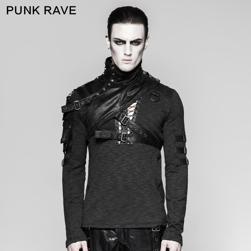 S-207 Punk Accessories Soldier Close-fitting Male Shoulder Armor?-??Punk Rave Clothing