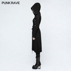 Y-792 Winter Asymmetric Diagonal Hem Punk Coat Women Knit Sweater?-??Punk Rave Clothing