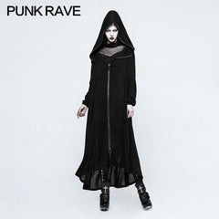 Y-770 Winter Handsome Soft Long Gothic Jacket Knitting Cross Coat?-??Punk Rave Clothing