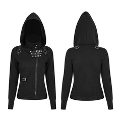 Y-789 Slim Well-fitting Elastic Hooded Punk Sweaters For Women?-??Punk Rave Clothing